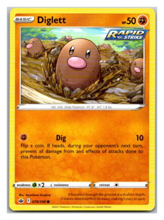 Diglett 76/198 Chilling Reign (Common) (NM-Exc Condition)