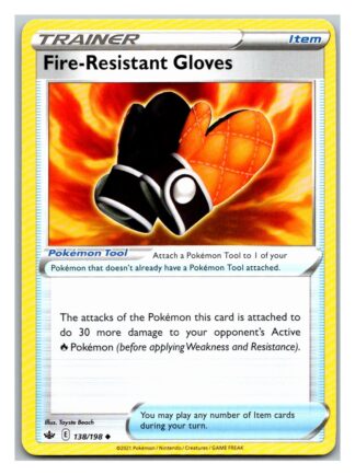 Fire-Resistant Gloves 138/198 Chilling Reign (Uncommon) (NM-Exc Condition)