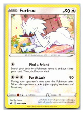 Furfrou 126/198 Chilling Reign (Common) (NM-Exc Condition)