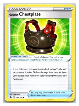 Galarian Chestplate 141/198 Chilling Reign (Uncommon) (NM-Exc Condition)
