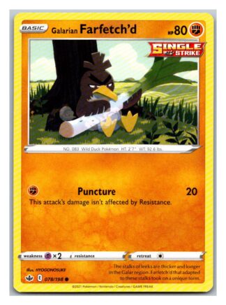 Galarian Farfetch'd 78/198 Chilling Reign (Common) (NM-Exc Condition)