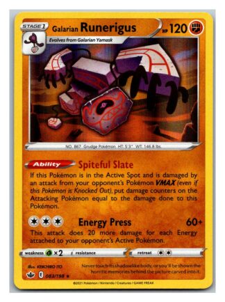 Galarian Runerigus 83/198 Chilling Reign (Holo) (NM-Exc Condition)