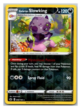 Galarian Slowking 98/198 Chilling Reign (Reverse Holo) (NM-Exc Condition)