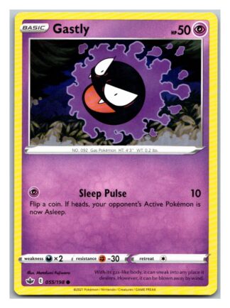 Gastly 55/198 Chilling Reign (Common) (NM-Exc Condition)