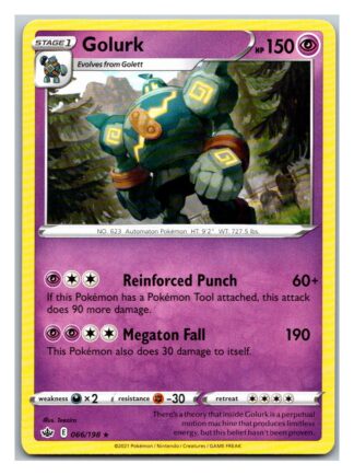 Golurk 66/198 Chilling Reign (Rare) (NM-Exc Condition)