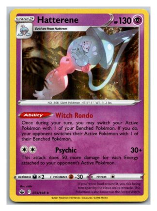 Hatterene 73/198 Chilling Reign (Reverse Holo) (NM-Exc Condition)