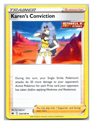 Karen's Conviction 144/198 Chilling Reign (Uncommon) (NM-Exc Condition)