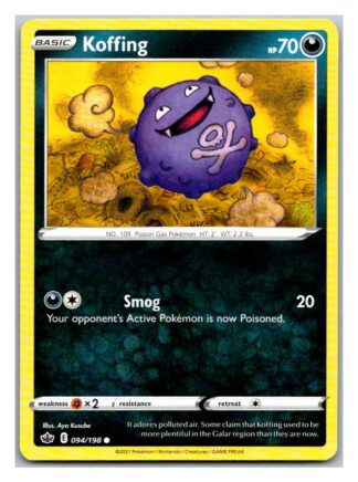 Koffing 94/198 Chilling Reign (Common) (NM-Exc Condition)