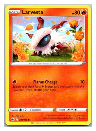 Larvesta 23/198 Chilling Reign (Common) (NM-Exc Condition)