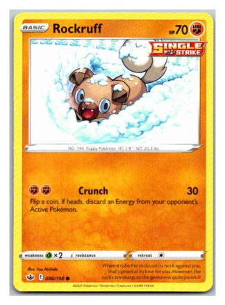 Rockruff 86/198 Chilling Reign (Common) (NM-Exc Condition)