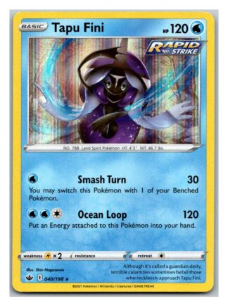 Tapu Fini 40/198 Chilling Reign (Holo) (NM-Exc Condition)