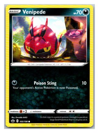 Venipede 105/198 Chilling Reign (Common) (NM-Exc Condition)