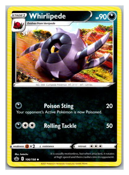 Whirlipede 106/198 Chilling Reign (Uncommon) (NM-Exc Condition)