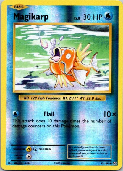 Magikarp 33/108 Evolutions (Reverse Holo) (Exc Condition)