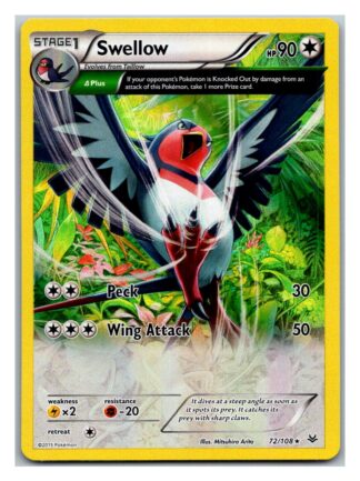 Swellow 72/108 Roaring Skies (Holo) (Exc Condition)