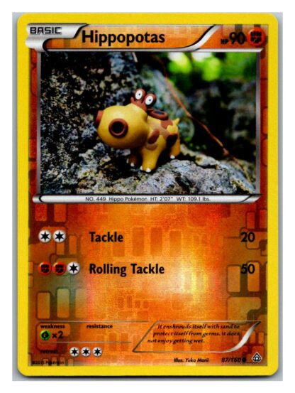 Hippopotas 87/160 Primal Clash (Reverse Holo) (LP Condition)