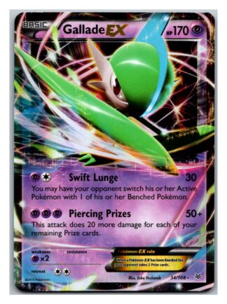 Gallade EX 34/108 Roaring Skies (Ultra Rare) (Exc Condition)