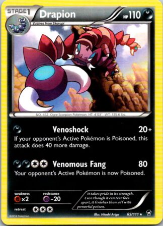 Drapion 65/111 Furious Fists (Rare) (Exc Condition)