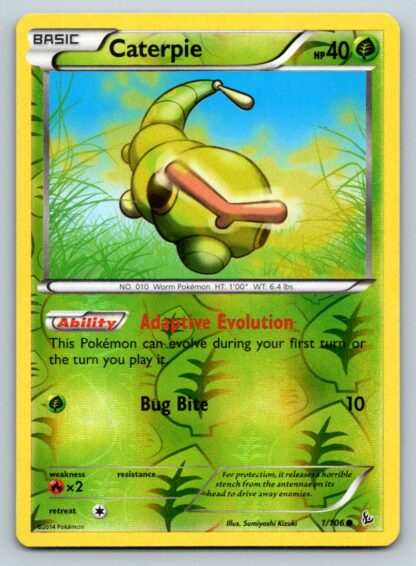 Caterpie 1/106 Flashfire (Reverse Holo) (LP Condition)