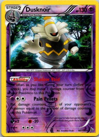 Dusknoir 40/106 Flashfire (Reverse Holo) (LP Condition)