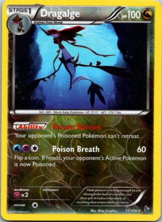 Dragalge 71/106 Flashfire (Reverse Holo) (LP Condition)