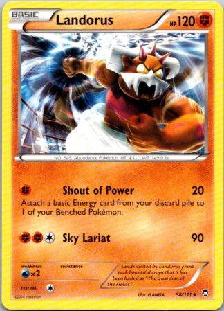 Landorus 58/111 Furious Fists (Theme Deck Rare) (LP Condition)