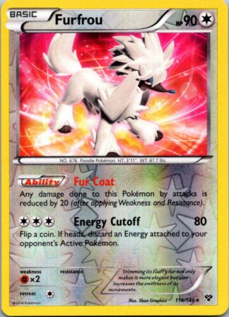 Furfrou 114/146 XY Base Set (Reverse Holo) (LP Condition)