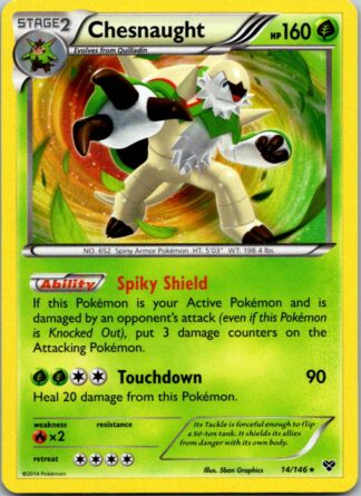 Chesnaught 14/146 XY Base Set (Holo) (LP Condition)