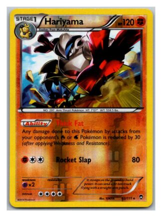 Hariyama 52/111 Furious Fists (Reverse Holo) (LP Condition)