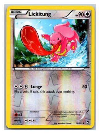 Lickitung 78/111 Furious Fists (Reverse Holo) (LP Condition)