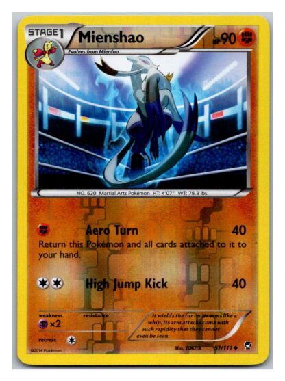 Mienshao 57/111 Furious Fists (Reverse Holo) (LP Condition)