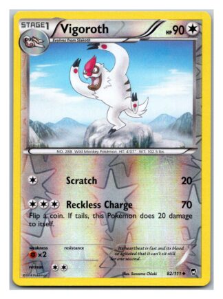 Vigoroth 82/111 Furious Fists (Reverse Holo) (LP Condition)