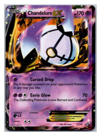 Chandelure EX 77/113 Legendary Treasures (Ultra Rare) (Exc Condition)