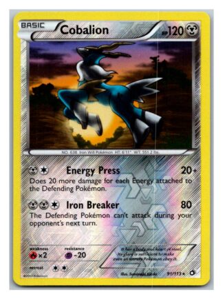 Cobalion 91/113 Legendary Treasures (Reverse Holo) (Exc Condition)