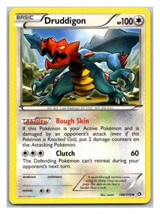 Druddigon 106/113 Legendary Treasures (Uncommon) (Exc Condition)