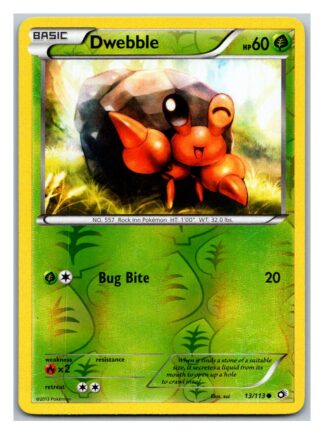 Dwebble 13/113 Legendary Treasures (Reverse Holo) (Exc Condition)