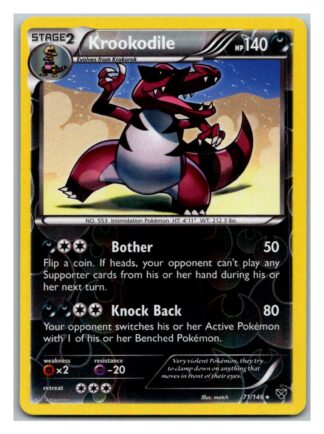 Krookodile 71/146 XY Base Set (Reverse Holo) (LP Condition)