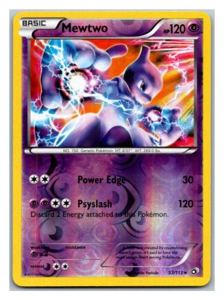 Mewtwo 53/113 Legendary Treasures (Reverse Holo) (Exc Condition)
