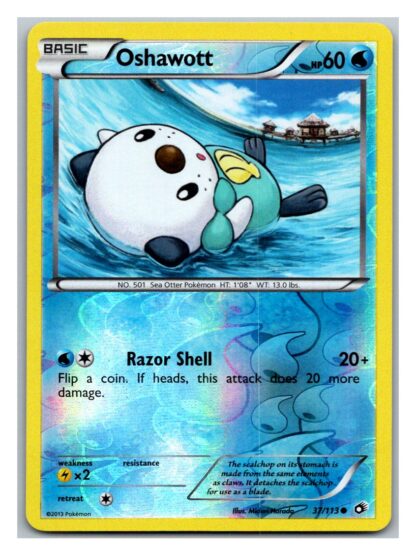 Oshawott 37/113 Legendary Treasures (Reverse Holo) (Exc Condition)