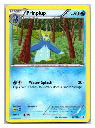 Prinplup 34/113 Legendary Treasures (Uncommon) (Exc Condition)
