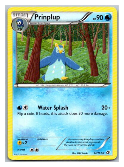 Prinplup 34/113 Legendary Treasures (Uncommon) (Exc Condition)