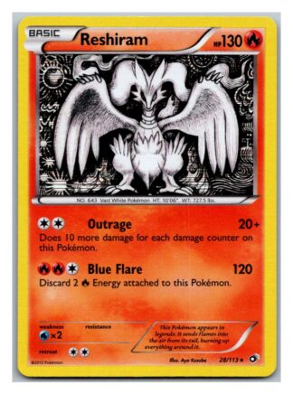 Reshiram 28/113 Legendary Treasures (Holo) (Exc Condition)