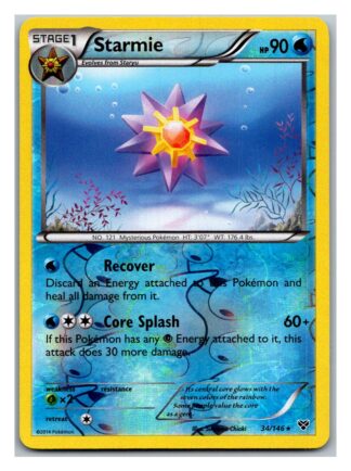 Starmie 34/146 XY Base Set (Reverse Holo) (LP Condition)