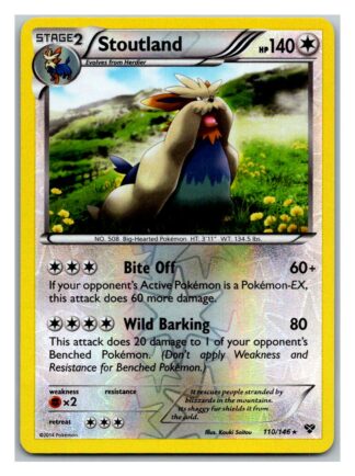 Stoutland 110/146 XY Base Set (Reverse Holo) (LP Condition)