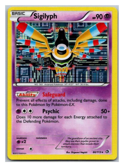 Sigilyph 66/113 Legendary Treasures (Holo) (Exc Condition)