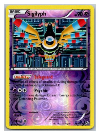Sigilyph 66/113 Legendary Treasures (Reverse Holo) (Exc Condition)