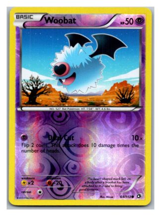 Woobat 64/113 Legendary Treasures (Reverse Holo) (Exc Condition)