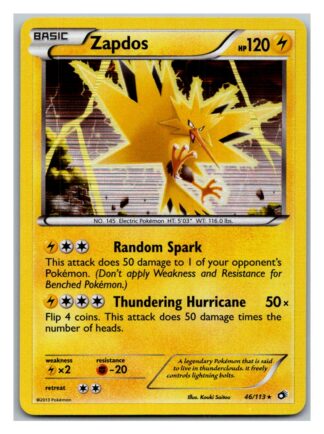 Zapdos 46/113 Legendary Treasures (Holo) (Exc Condition)