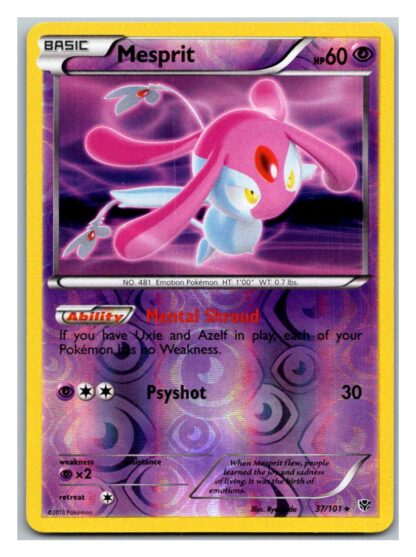Mesprit 37/101 Plasma Blast (Exc Condition) (Reverse Holo)