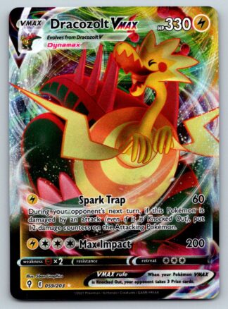 Dracozolt Vmax 59/203 Evolving Skies (Ultra Rare) (NM-Exc Condition)